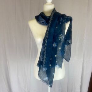 H&M Blue/White Paisley Scarf